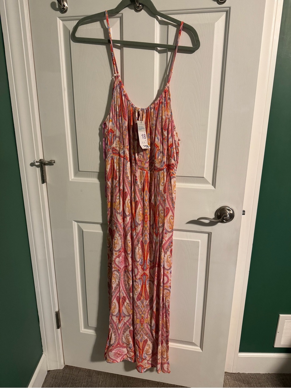 Primark Multicolor Paisley Maxi Dress - Pink, Orange, Blue